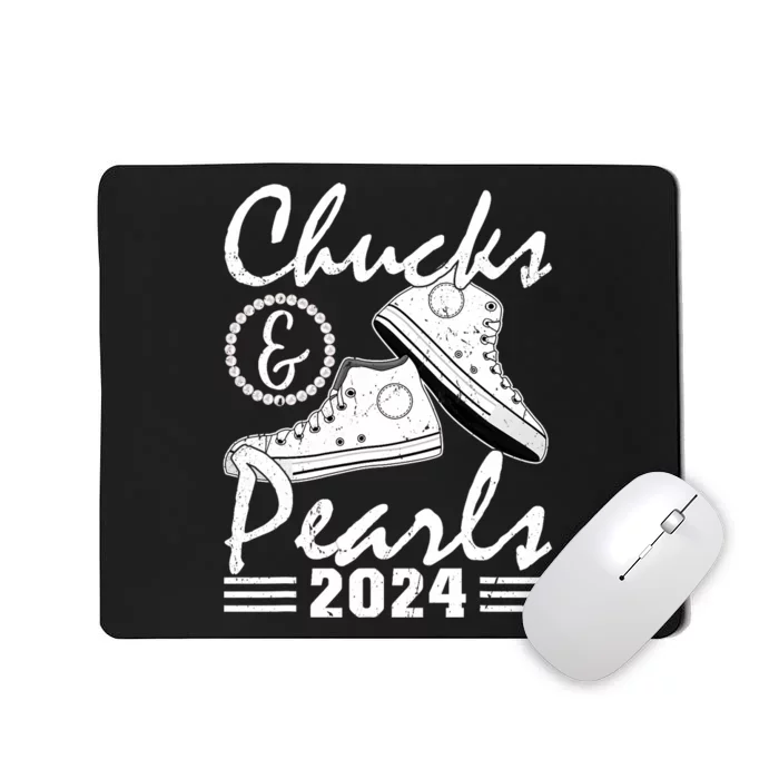 Chucks And Pearls Kamala Harris 2024 Usa Election 2024 Mousepad