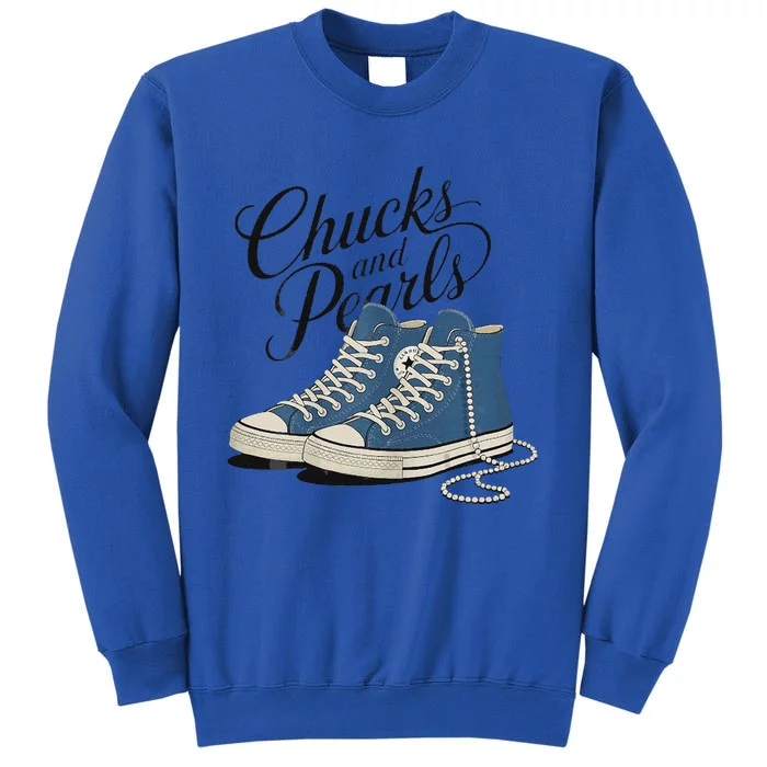 Chucks And Pearls For Ladies 2024 Tall Sweatshirt