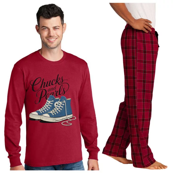 Chucks And Pearls For Ladies 2024 Long Sleeve Pajama Set