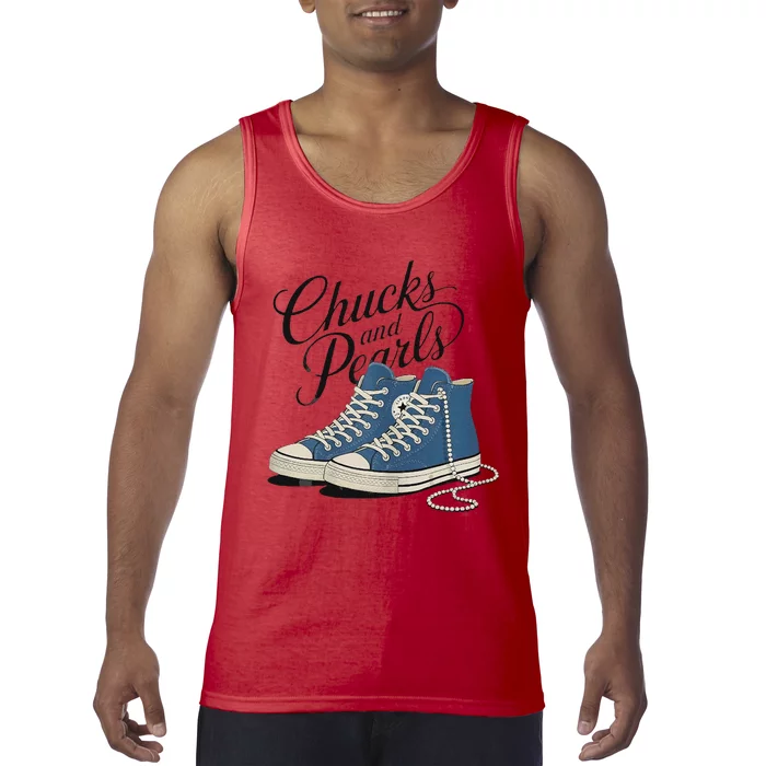 Chucks And Pearls For Ladies 2024 Tank Top