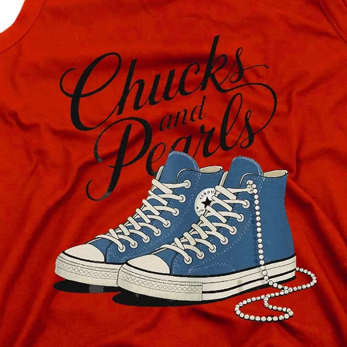 Chucks And Pearls For Ladies 2024 Tank Top