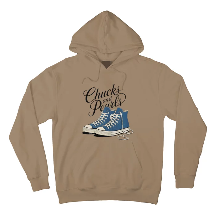 Chucks And Pearls For Ladies 2024 Hoodie