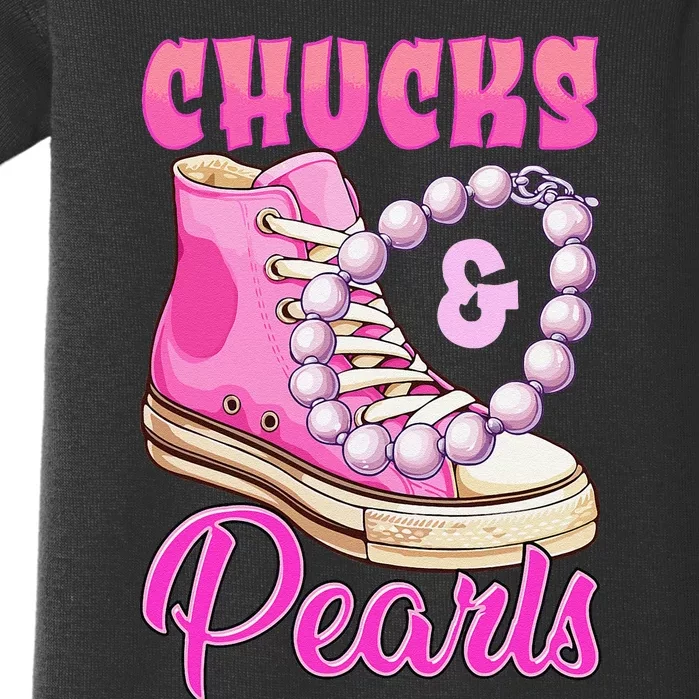 Chucks And Pearls Baby Bodysuit