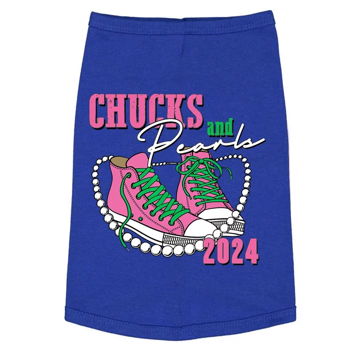 Chucks And Pearls Kamala Harris President 2024 Doggie Tank