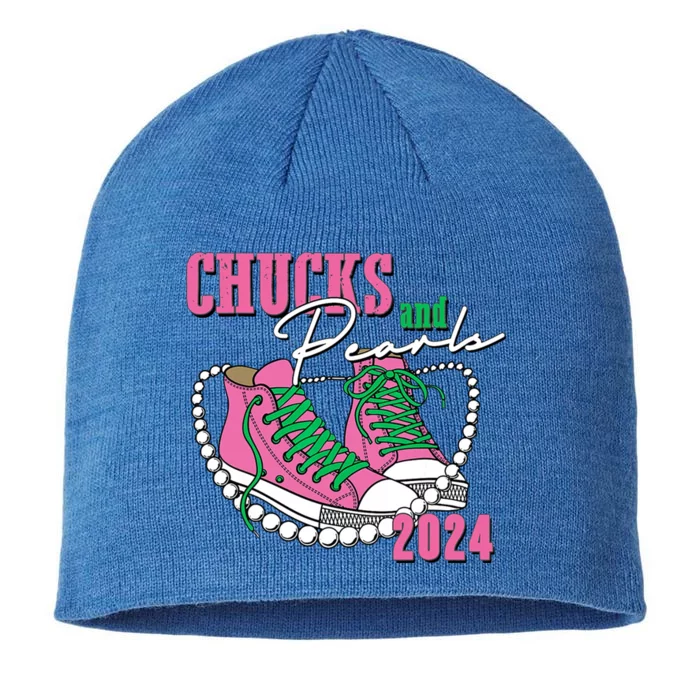 Chucks And Pearls Kamala Harris President 2024 8 1/2in Sustainable Knit Beanie