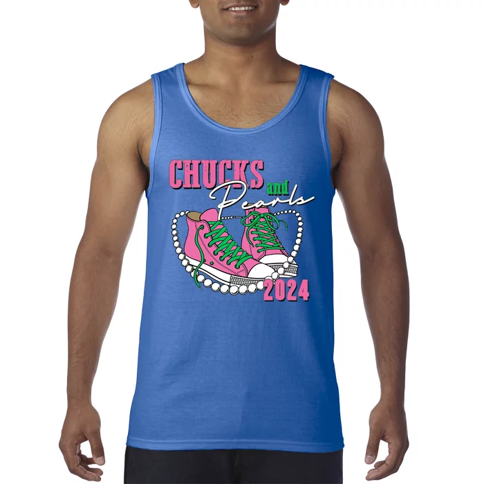 Chucks And Pearls Kamala Harris President 2024 Tank Top