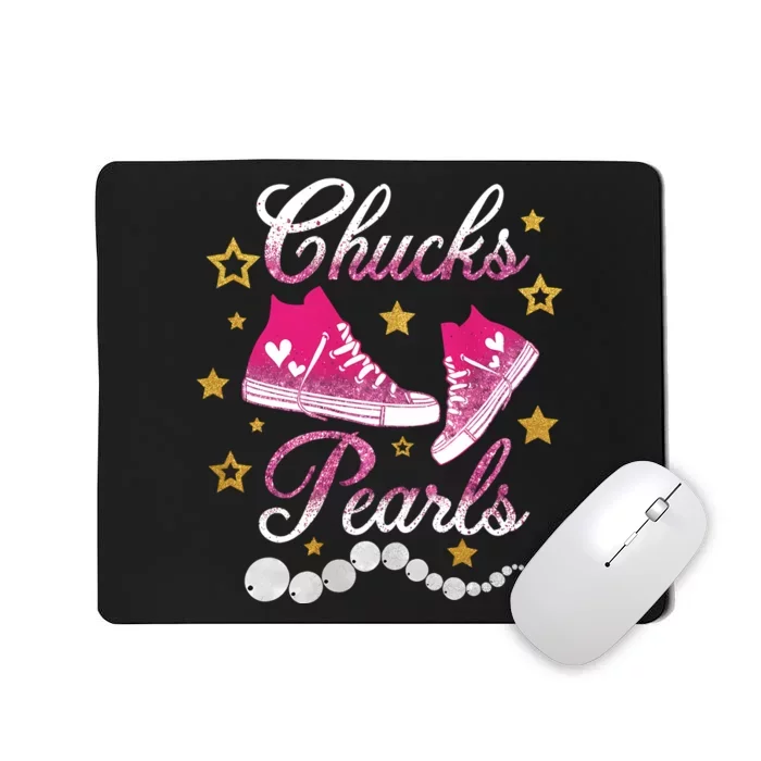 Chucks And Pearls Kamala Harris Sneakers Trending Mousepad