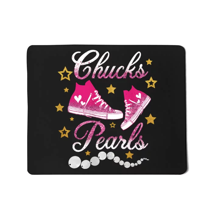 Chucks And Pearls Kamala Harris Sneakers Trending Mousepad