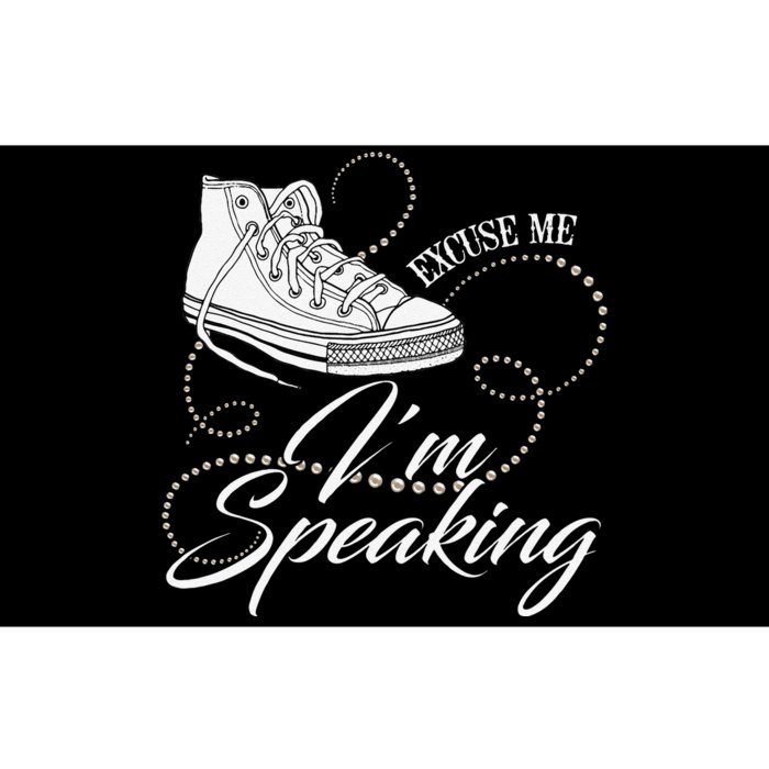 Chucks And Pearls Excuse Me I Am Speaking Cool Saying Bumper Sticker