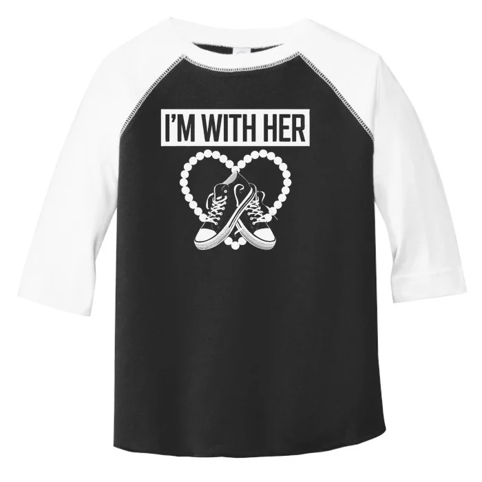 Chucks And Pearls Election 2024 IM With Her Kamala Toddler Fine Jersey T-Shirt