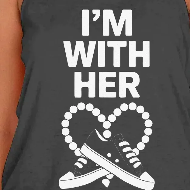 Chucks And Pearls Election 2024 IM With Her Kamala Women's Knotted Racerback Tank