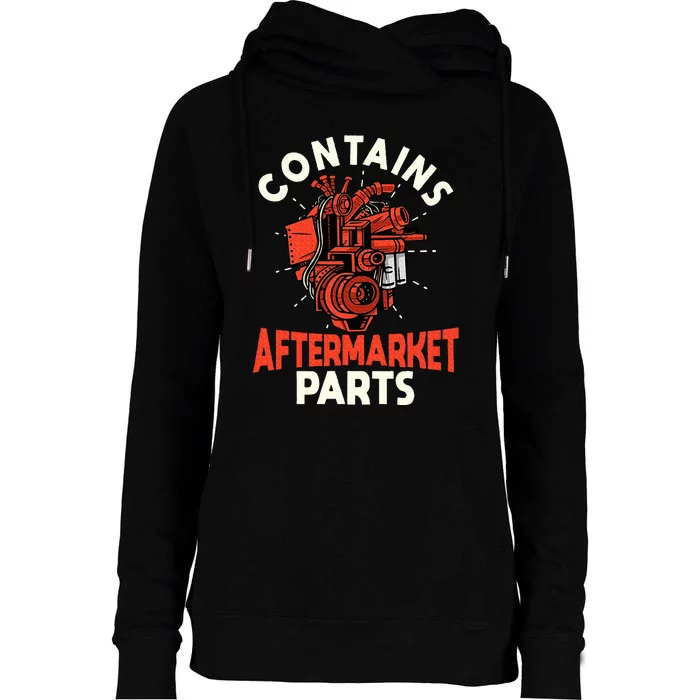 Contains Aftermarket Parts Open Heart Surgery Survivor Womens Funnel Neck Pullover Hood