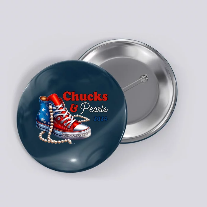 Chucks And Pearls Kamala Harris 2024 Usa Election Button