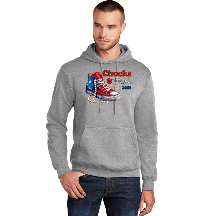 Chucks And Pearls Kamala Harris 2024 Usa Election Tall Hoodie