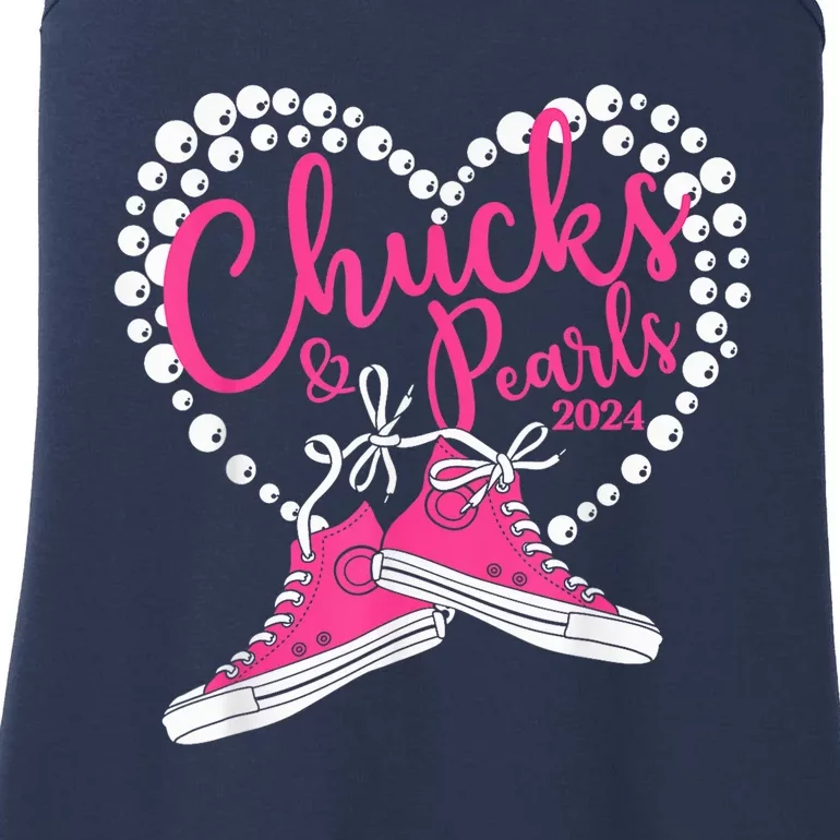 Chucks And Pearls 2024 IM With Her Kamala 2024 Ladies Essential Tank