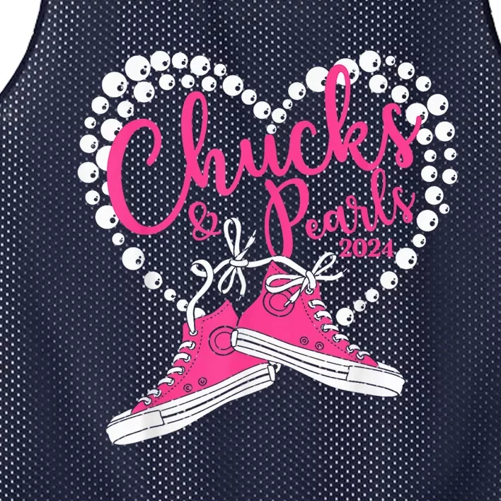 Chucks And Pearls 2024 IM With Her Kamala 2024 Mesh Reversible Basketball Jersey Tank