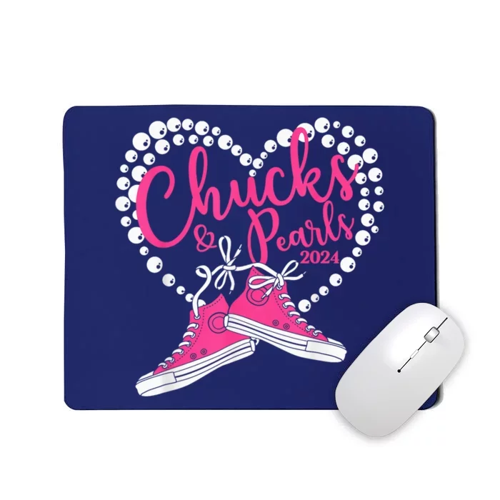 Chucks And Pearls 2024 IM With Her Kamala 2024 Mousepad