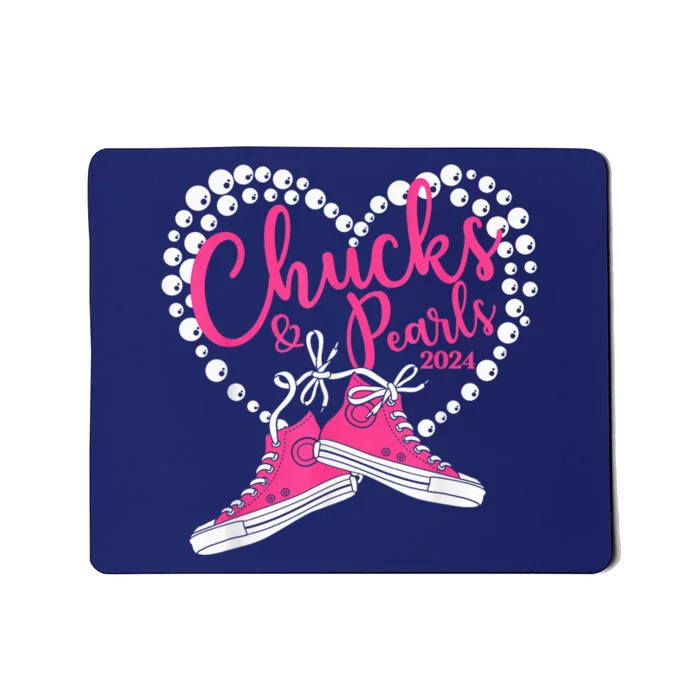 Chucks And Pearls 2024 IM With Her Kamala 2024 Mousepad