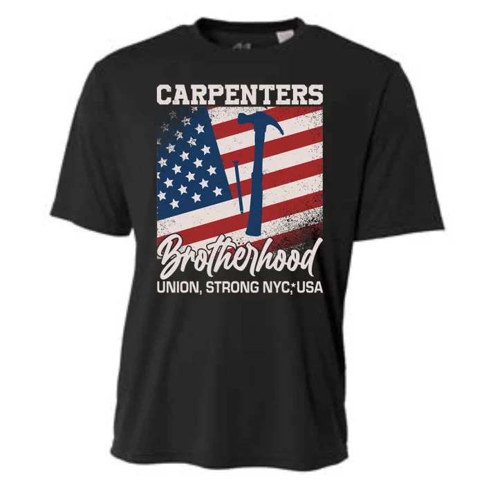 Capenters Brotherhood Union Strong NYC USA Cooling Performance Crew T-Shirt