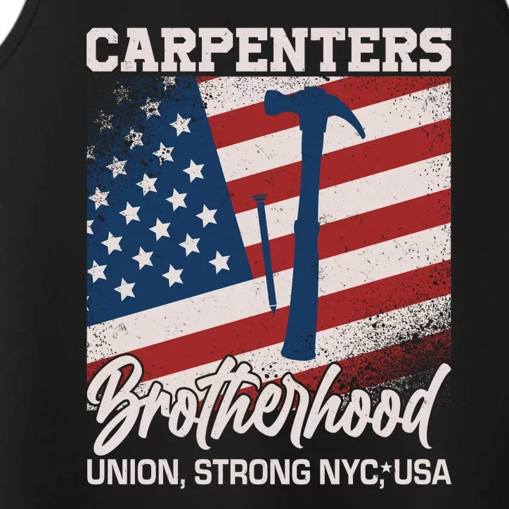 Capenters Brotherhood Union Strong NYC USA Performance Tank