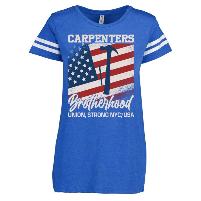 Capenters Brotherhood Union Strong NYC USA Enza Ladies Jersey Football T-Shirt