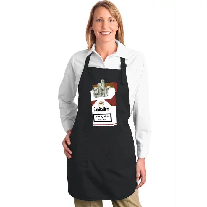 Capitalism Money Kills Culture Full-Length Apron With Pocket