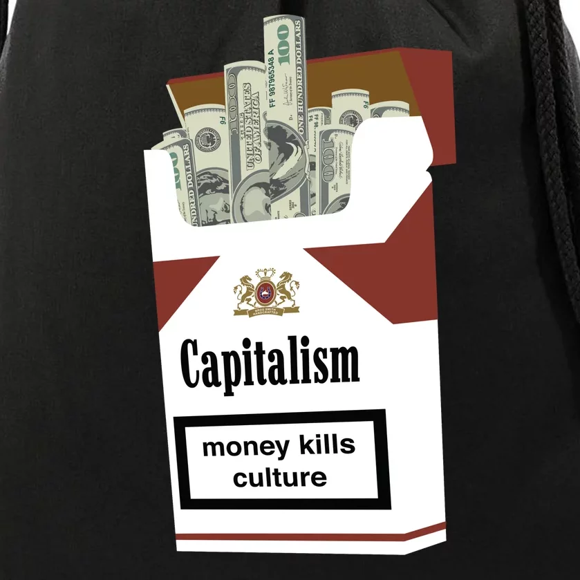 Capitalism Money Kills Culture Drawstring Bag