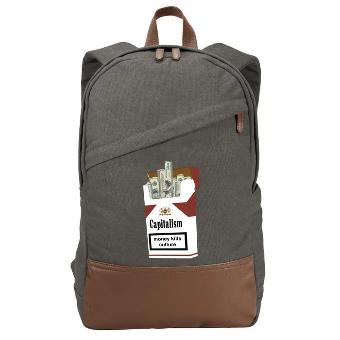 Capitalism Money Kills Culture Cotton Canvas Backpack