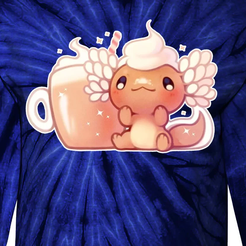 Cappuccino Axolotl Tie-Dye Long Sleeve Shirt