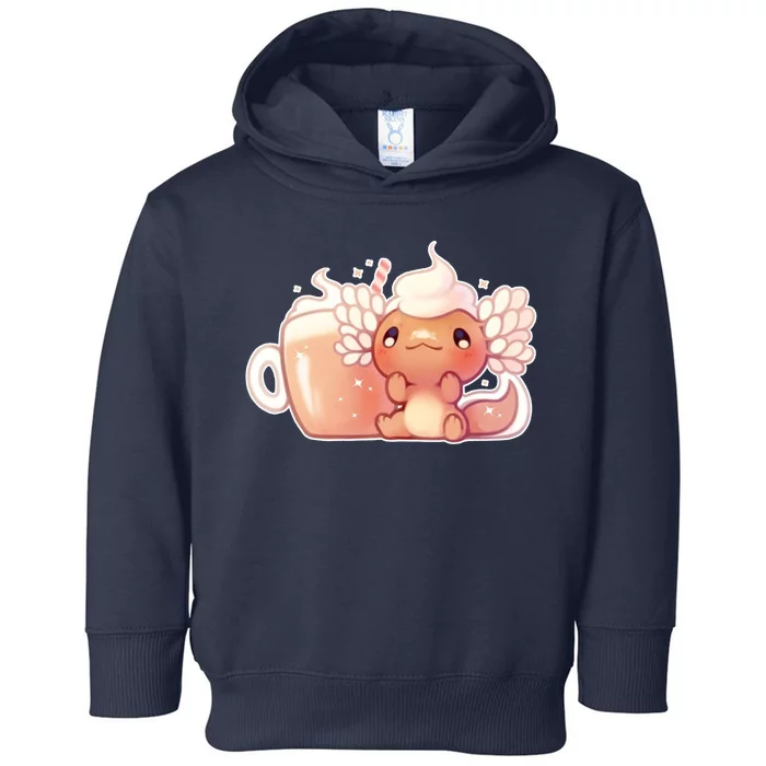 Cappuccino Axolotl Toddler Hoodie