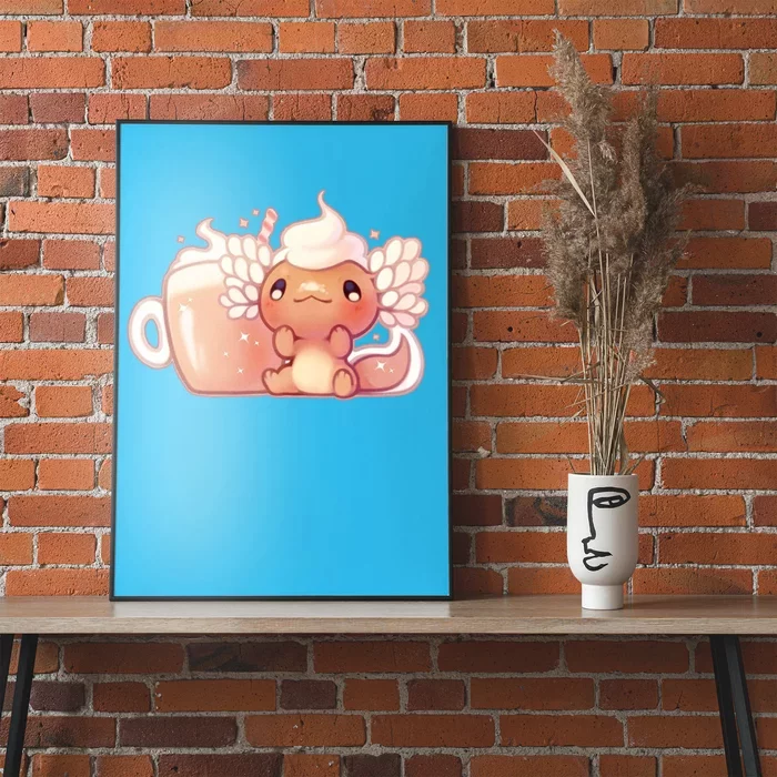 Cappuccino Axolotl Poster