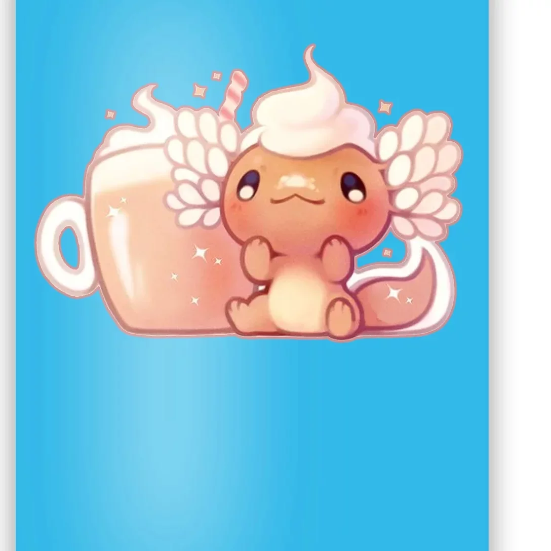 Cappuccino Axolotl Poster