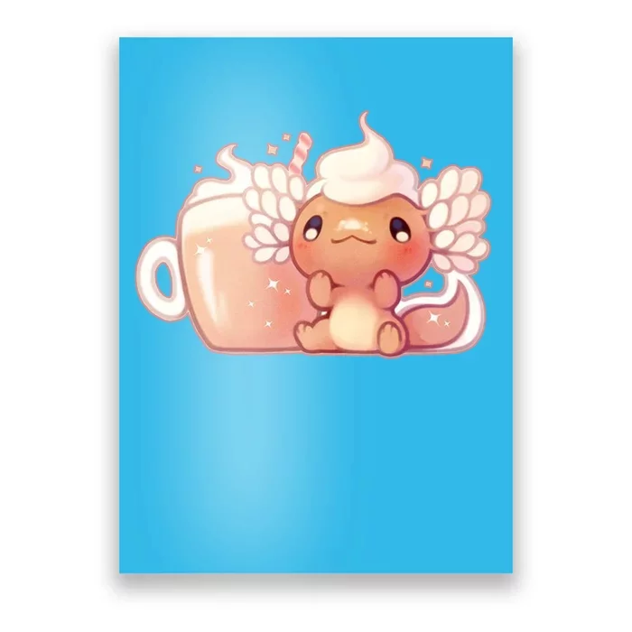 Cappuccino Axolotl Poster