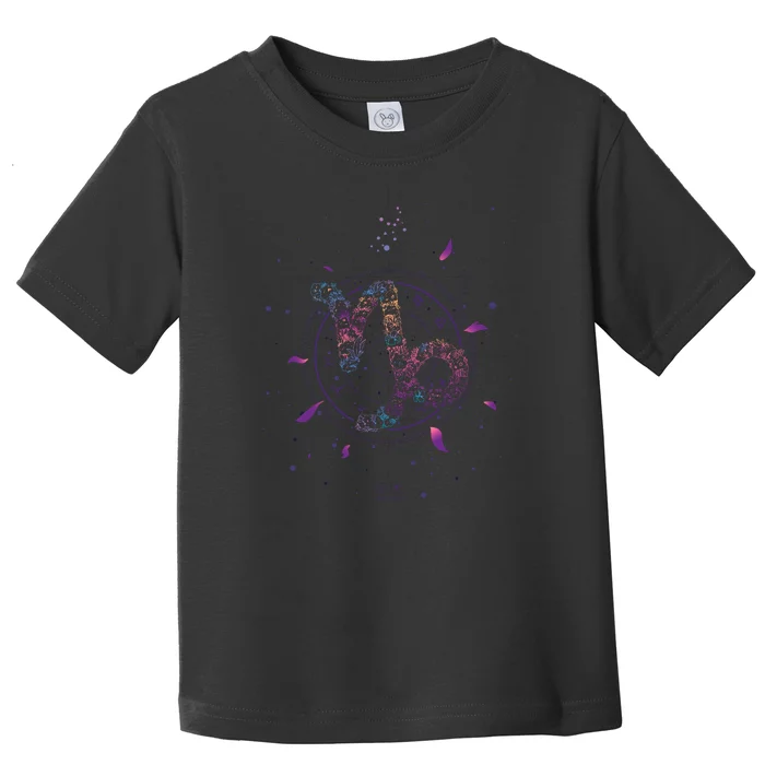 Capricorn Floral Zodiac Toddler T-Shirt