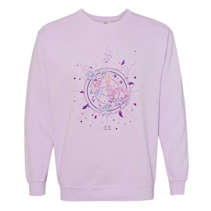 Capricorn Floral Zodiac Garment-Dyed Sweatshirt