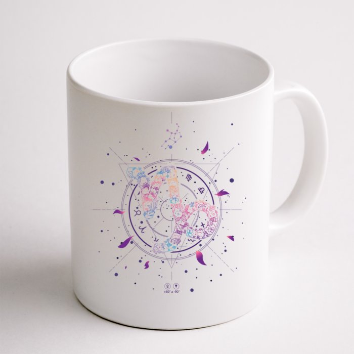 Capricorn Floral Zodiac Front & Back Coffee Mug