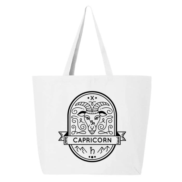 Capricorn Zodiac Symbol Design 25L Jumbo Tote