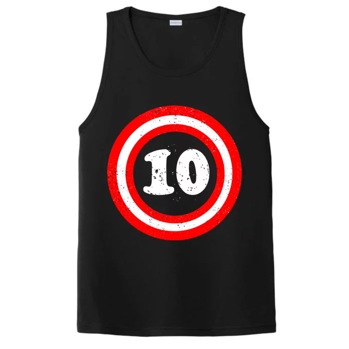 Captain 10th Birthday Performance Tank