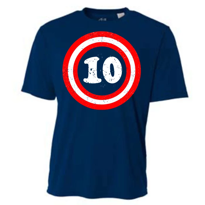 Captain 10th Birthday Cooling Performance Crew T-Shirt