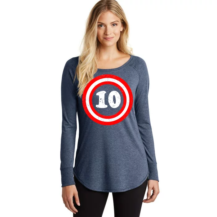 Captain 10th Birthday Women's Perfect Tri Tunic Long Sleeve Shirt