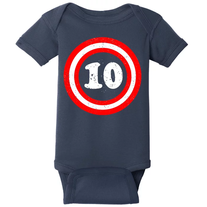 Captain 10th Birthday Baby Bodysuit