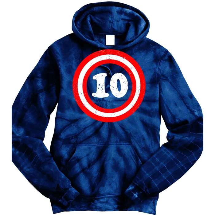 Captain 10th Birthday Tie Dye Hoodie