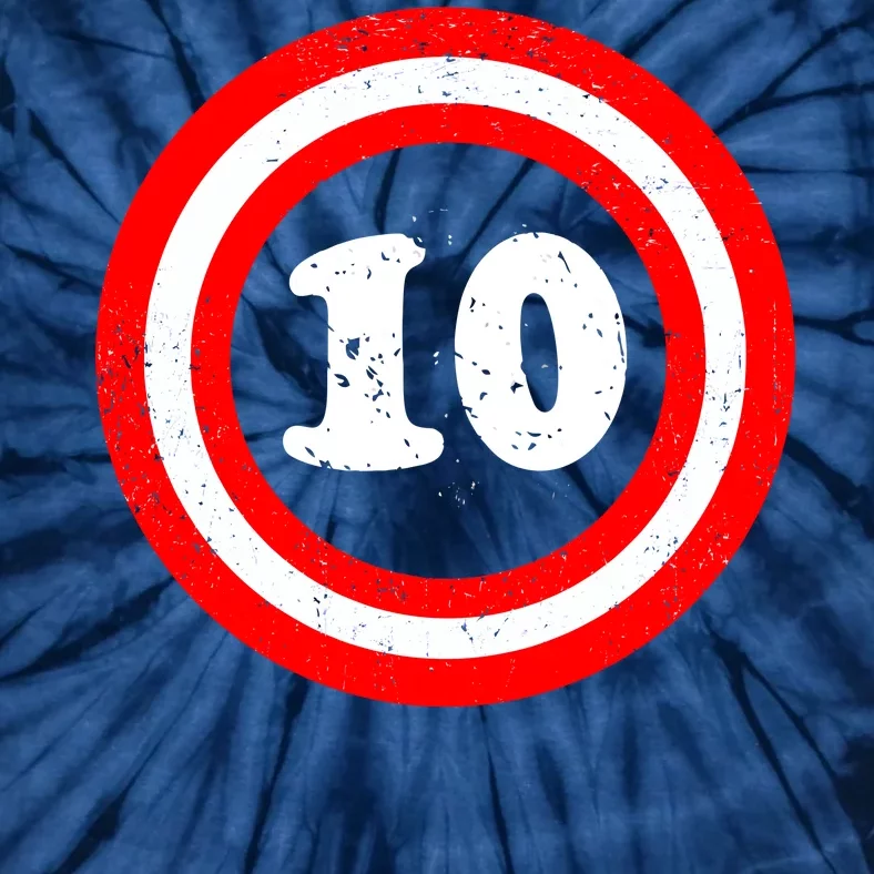 Captain 10th Birthday Tie-Dye T-Shirt