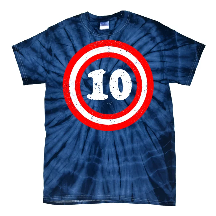 Captain 10th Birthday Tie-Dye T-Shirt