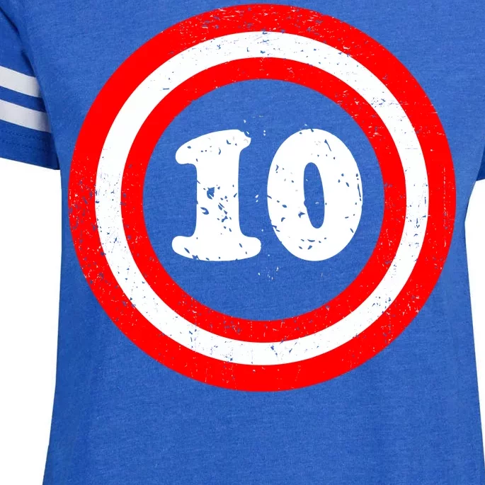 Captain 10th Birthday Enza Ladies Jersey Football T-Shirt