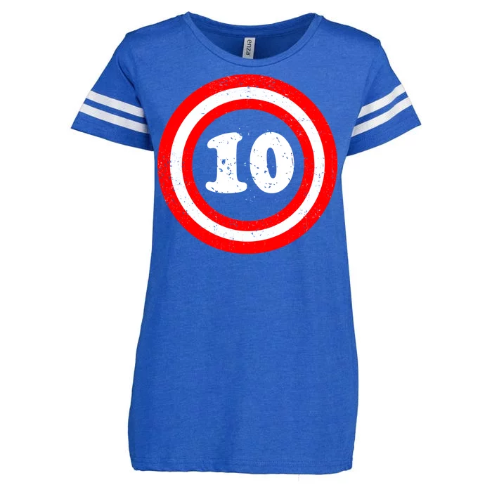 Captain 10th Birthday Enza Ladies Jersey Football T-Shirt