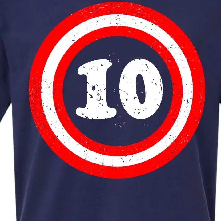 Captain 10th Birthday Sueded Cloud Jersey T-Shirt