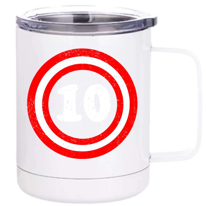 Captain 10th Birthday Front & Back 12oz Stainless Steel Tumbler Cup