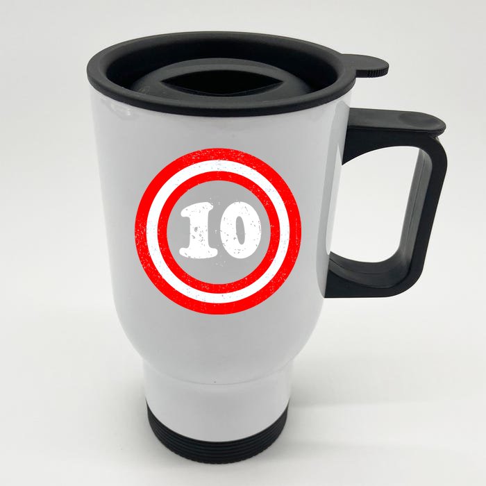 Captain 10th Birthday Front & Back Stainless Steel Travel Mug