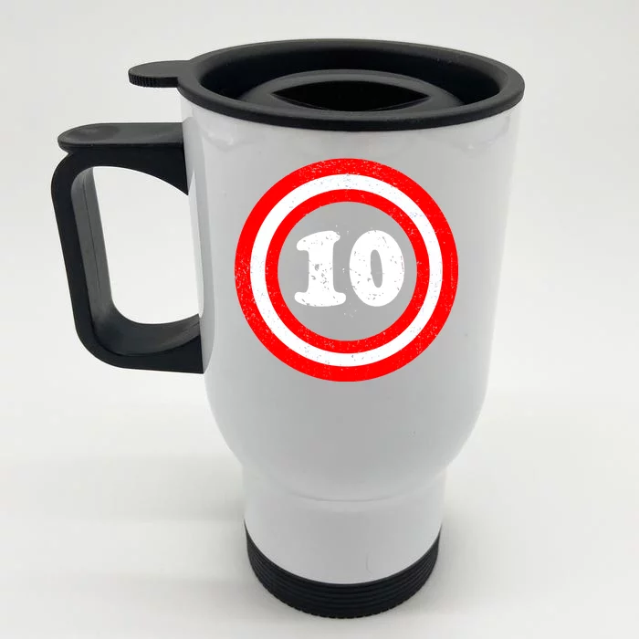 Captain 10th Birthday Front & Back Stainless Steel Travel Mug